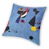 Joan Miro Blue Square Pillowcase Polyester Linen Velvet Printed Zip Decorative Pillow Case Home Cushion Cover 45X45
