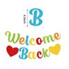 School Opening Celebration Decorations Set Paper Banner Flags Garland Classroom Party Setup
