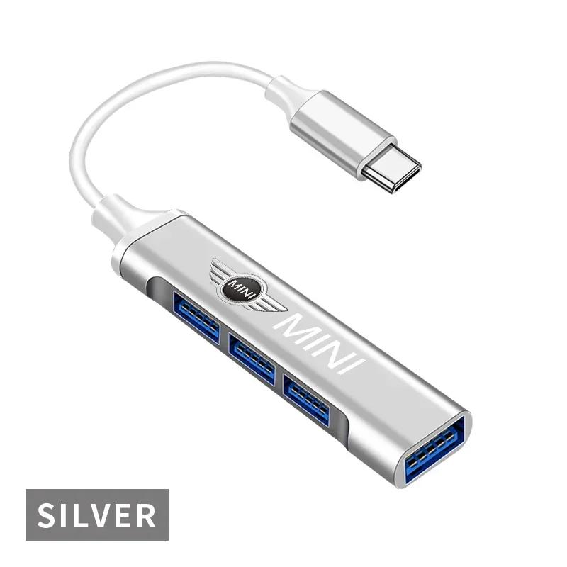 Cars R56 For BMW MINI New Car Styling Type-C Turn USB Adapter Multi Port Distributor Hub Car Goods For BMW Mini F54 F55 F56 R56