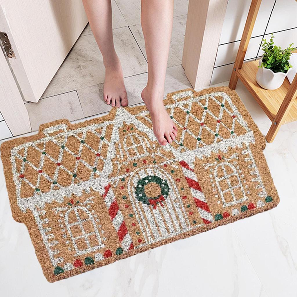 Christmas Outdoor Floor Mat For Front Door Holiday Door Mat Christmas Decor Non-Slip Winter Mat Holiday Decorations Doormat