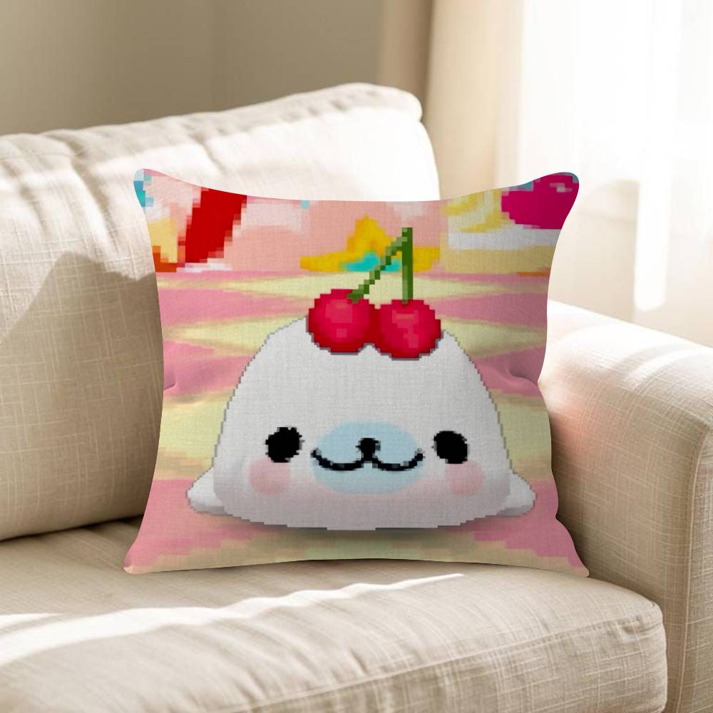CUTE MMamegoma Seal Anime Pillow Cover Sofa Cushion Cover Home Room Decoration Children Gift