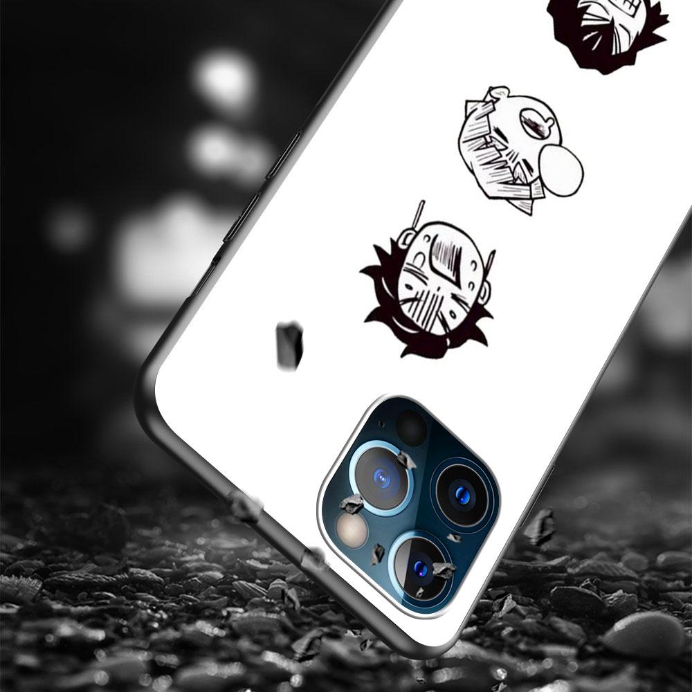 Case For Apple Iphone 11 13 12 Mini 14 Pro Max Xr 7 8 +Se 2020 Xs 6 6s Plus 5 5s Black Silicone Phone Cover Anime Demon Slayer