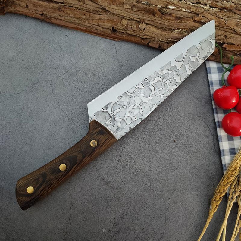 Японский нож, стальные кухонные ножи ручной работы, ножи для обвалки, ножи шеф-повара, нож для нарезки мяса Сантоку, нож для мяса