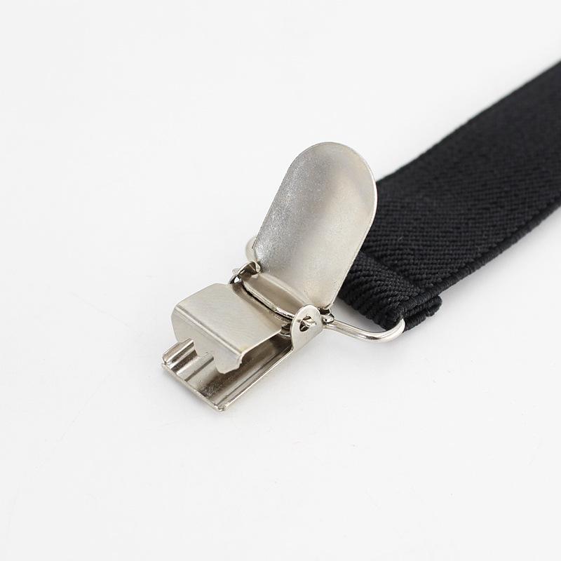 Adjustable Unisex Suspenders Clips for Trousers and Suit Pants, Elastic Webbing, Multi-Color Options