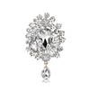 Glitter Sparkle Luxury Vintage Retro Brooches for Girls Elegant Crystal Trendy Jewelry for Women Ladies Accessories Low MOQ