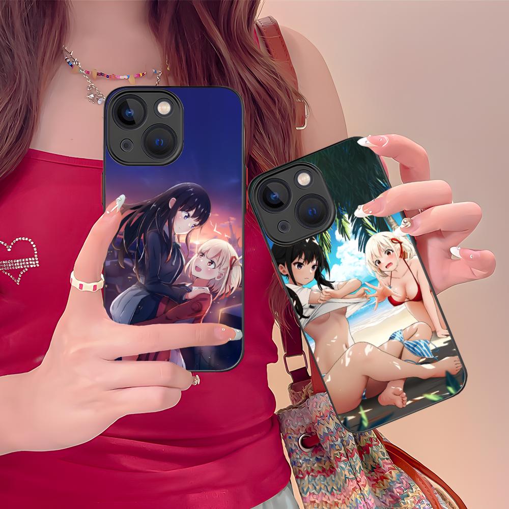 Чехол для мобильного телефона Lycoris Recoil Anime для iPhone 16 15 14 13 12 11 X XR XS 8 7 Pro Max Plus Mini Цветной Силиконовый Защитный