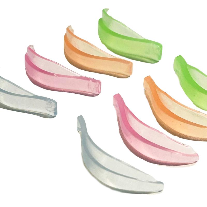 4 пары силиконовых подушечек для ламинирования ресниц, цветные, многоразовые, патчи для завивки накладных ресниц, щиток для ламинирования ресниц