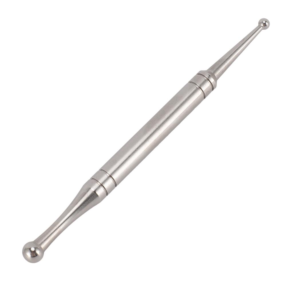 Foot Acupressure Massage Pen Stainless Steel Manual Reflexology Acupressure Pen for Face Hand Body