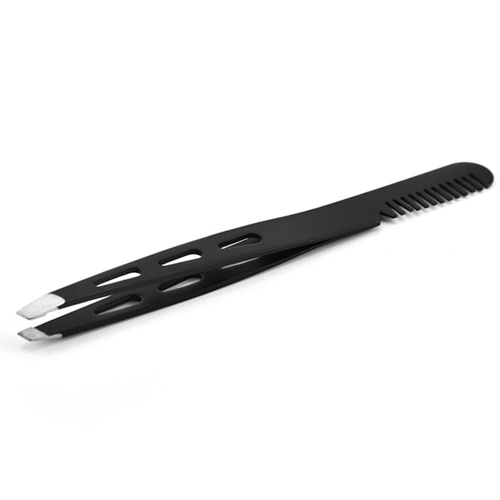 Steel Bevel Brow Clip Eyebrow Tweezers Clip Eyelash Comb Eyebrow Beauty Tools Threading Tweezers