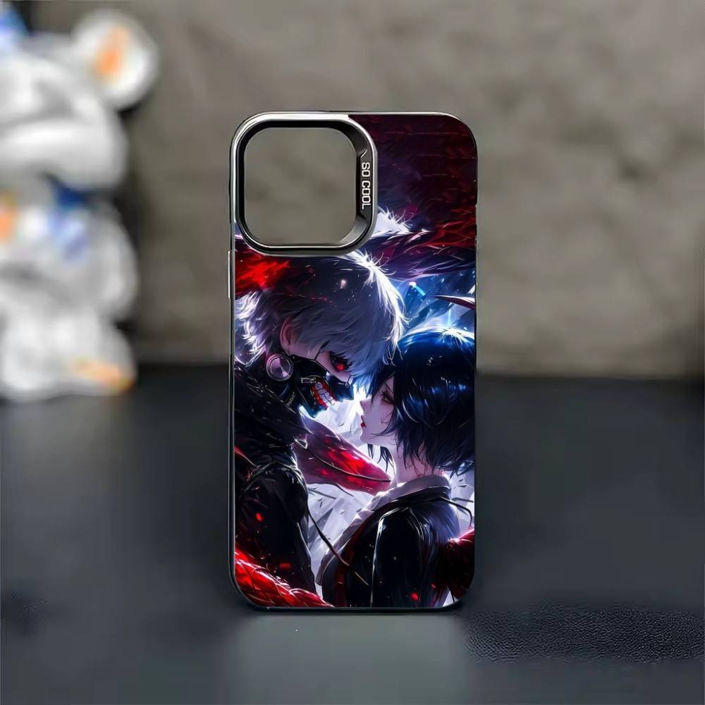 Обои Tokyo G-Ghoul Чехол для телефона Для iPhone 17 16 15 14 13 12 11 Pro Max Plus Серебряный конфетти Матовый чехол