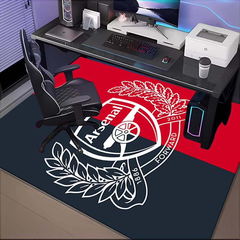 Arsenal Football Club Crest Printed Office Carpet Chair Cushion  Entryway Rug, Rugs for Living Room, Bedroom Christmas gifts