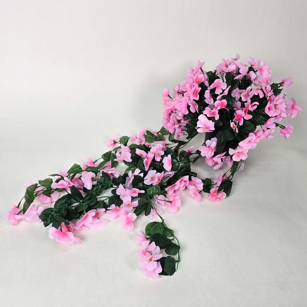 Bougainvillea Artificial Azalea Hanging Plant in Pot Flower 70 Pink