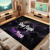 Deep Purple Personalized Crystal Velvet Carpet, Customized Name Text Soft Anti‑Slip Rug for Living Room Bedroom