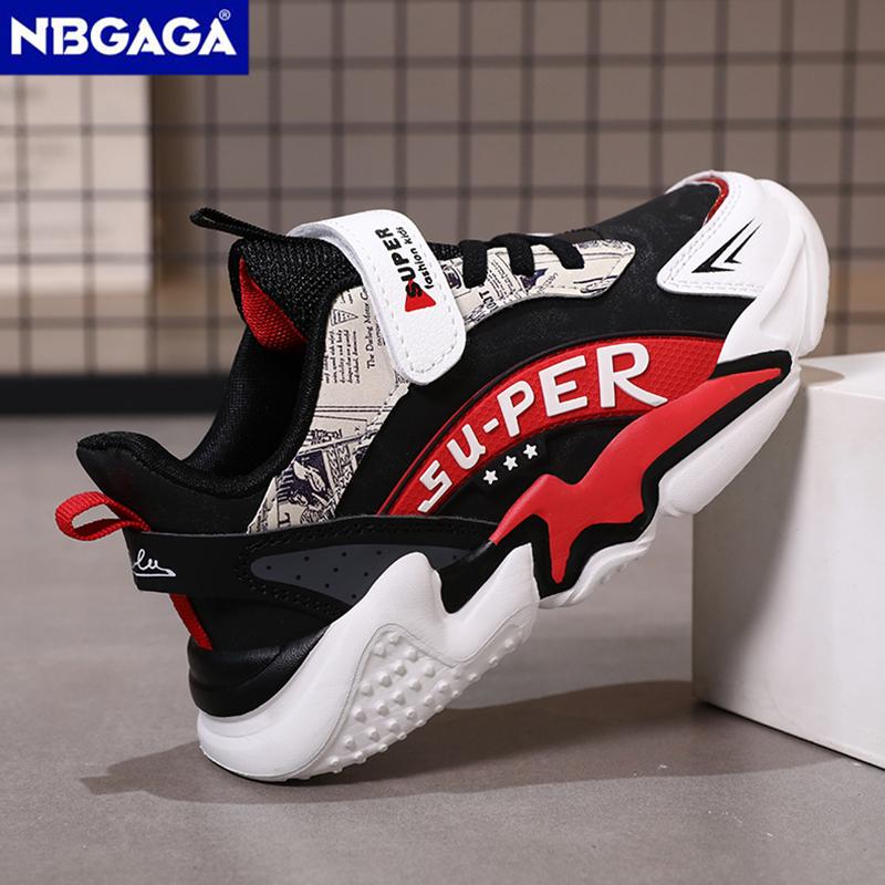 Спортивные детские кроссовки для мальчиков, повседневная обувь для детей 5-16 лет, детские теннисные кожаные нескользящие модные кроссовки