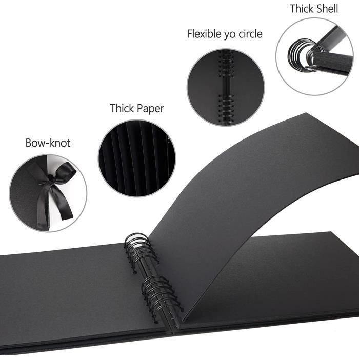 Album photo - Bemece - 80 pages - Papier épais - Fait à la main - Pour anniversaire et mariage