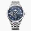 [ORIENT STAR] Мужские автоматические часы с открытым сердцем, многослойные, скелетон, сделано в Японии, гарантия 2 года, светло-голубые RK-AV0B08L