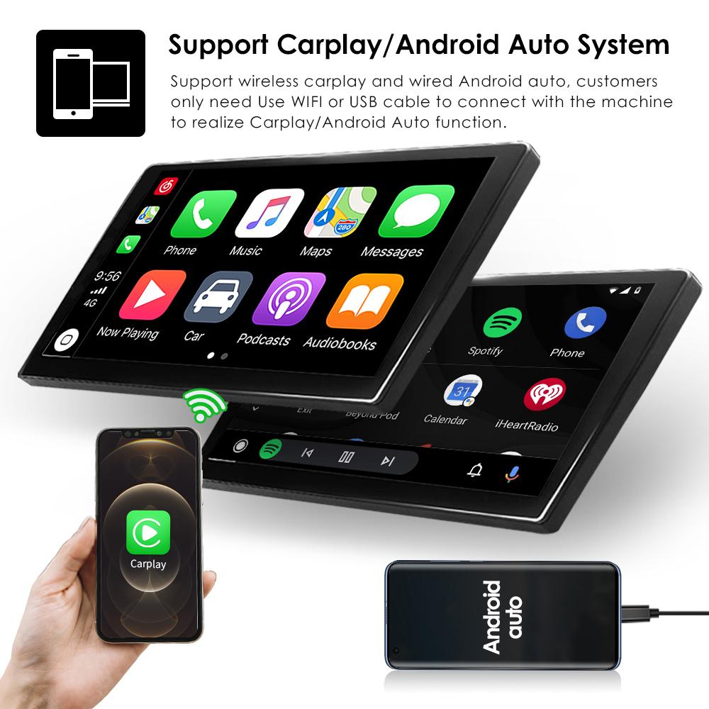 Автомобильная магнитола Hizpo 2 ГБ + 32 ГБ Carplay 7 дюймов 2 Din Android Универсальный автомобильный мультимедийный плеер Стерео 2Din Видео Автомагнитола Штатная стереонавигация GPS WiFi