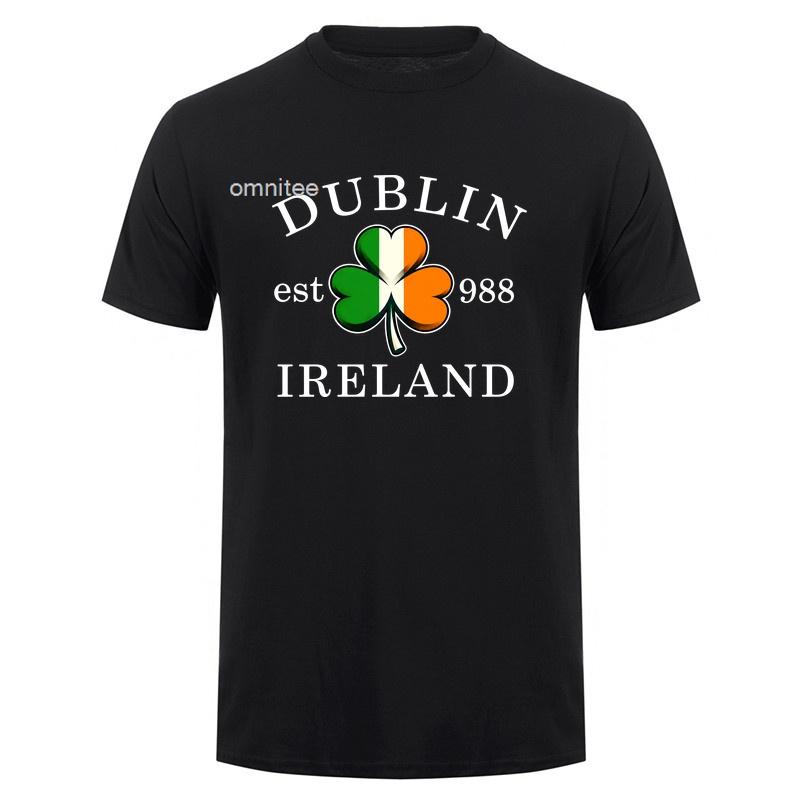 Retro Ireland Flag Irish T Shirt Cool Design Irish Lucky Shamrock St Patricks Day Tshirt Cotton Streetwear Tops HJ137