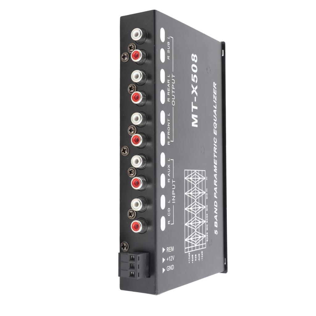 Car Audio Equalizer Adjustable 5 Bands Precise Tuning EQ Tuning Crossover Amplifier Graphic Equalizer