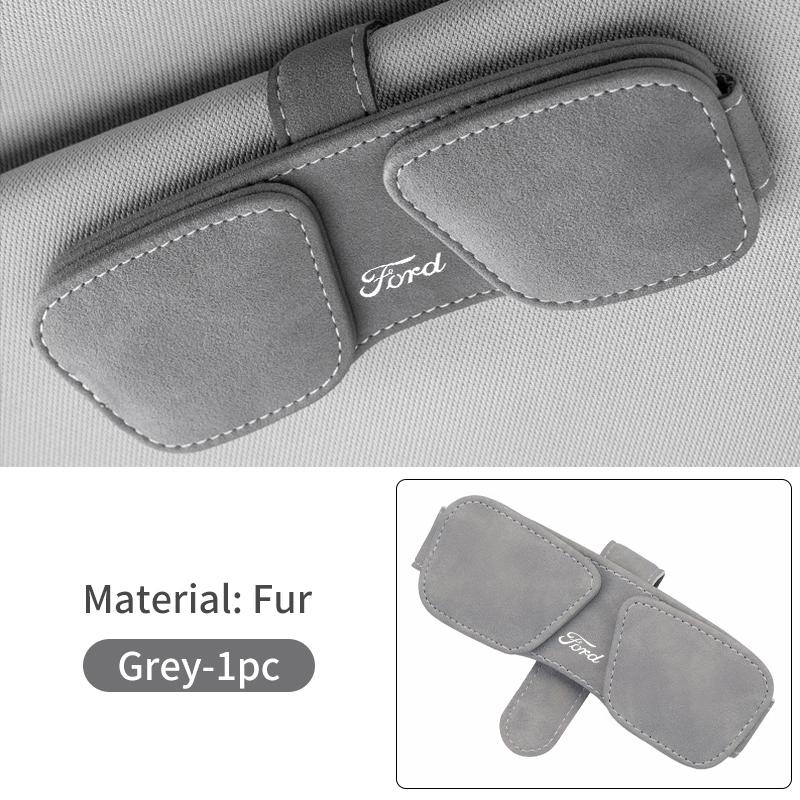 For Ford Cowhide Dual-Clip Glasses Holder Magnetic Sunglasses Storage Clip Escort KA Flex Everest KA Expedition Falcon Fusion