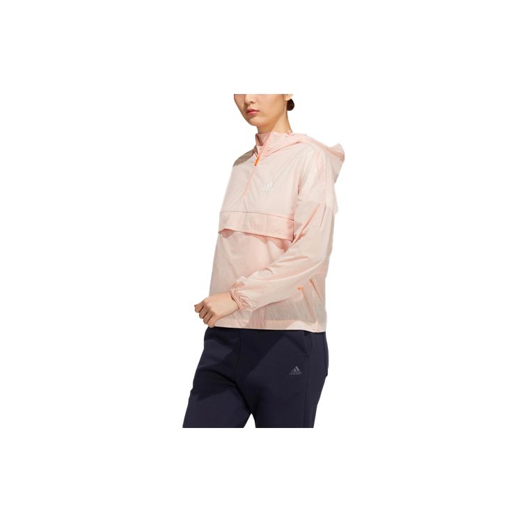adidas Повседневная однотонная куртка с капюшоном женская куртка Steam-White Pink GP0657