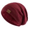 Fall and Winter Solid Color Comfortable Knitted Cap Outdoor Windproof Cold Warm Cap Padded Ear Protection Leisure Cap