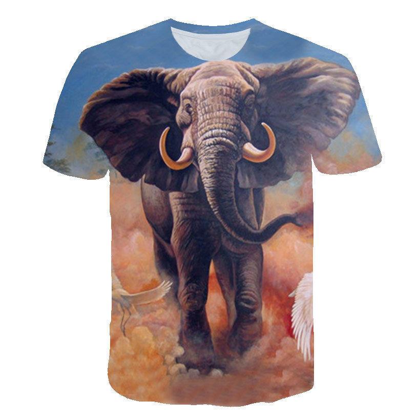 Футболка с 3D животными, мужские футболки с 3D принтом, футболки с круглым вырезом, мужские повседневные черные футболки с короткими рукавами в стиле хип-хоп, летний топ