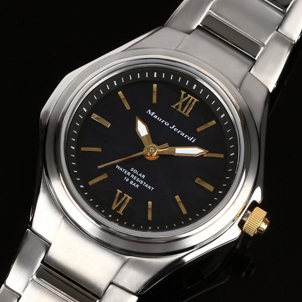 Часы Solar Titanium, водонепроницаемость 10 ATM, серебристый [Mauro Geraldi] MJ040-1