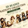 Набор для рукоделия 'Рождественский вертеп' 3D Фигурки из бисера Декор Набор для бисероплетения Рождественские фигурки для мужчин женщин взрослых папы жены мужа