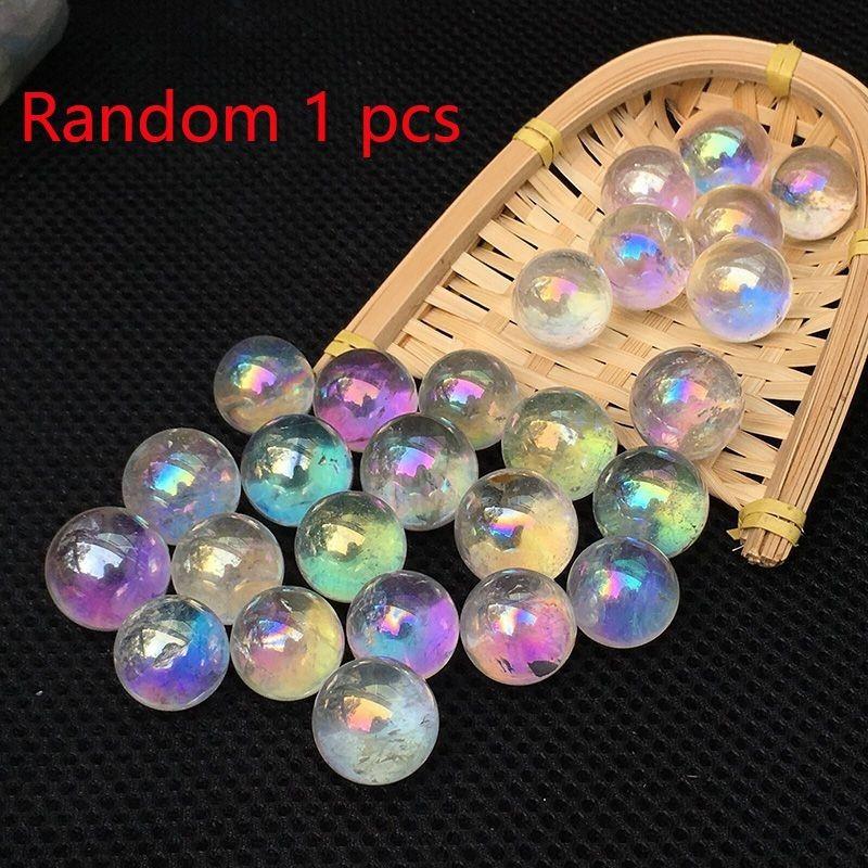 Colorful Electroplated White Rainbow Crystal Ball Perfect For Reiki Healing And Home Decor