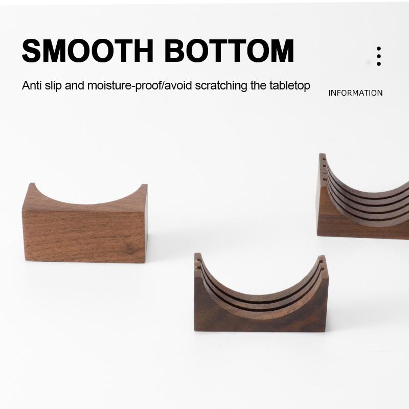 Держатель сетки фильтра для кофе эспрессо, кронштейн сетки шайбы для приготовления кофе, деревянная подставка из орехового дерева для сетки шайбы 51 мм/54 мм/58 мм