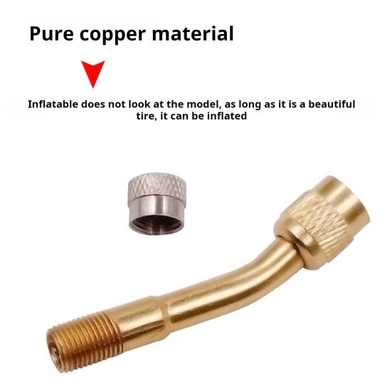 Tire Valve Extension Set 45 90 135 Degree Angled Adaptors for Car Motorcycle Bike Universal Inflator Nozzle Extenders