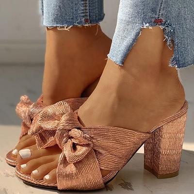 2024 Летние женские туфли на высоком каблуке, мюли, женские туфли на шпильках с открытым носком, золотистые туфли больших размеров