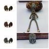 Copper Brass Crown Skull Beads Crown Outdoor Tools Brass EDC Skeleton Pendant  EDC Outdoor Tools