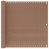 Balcony Privacy Screen Taupe 75 x 800 cm HDPE and Aluminum