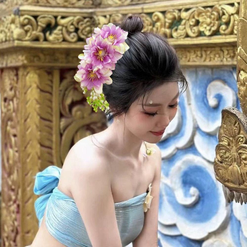 Sweet Bohemian Hairpin Ethnic Style Wedding Bride Accessories Headwear Flower Hair Comb Girls