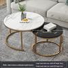 Nordic Minimalist Small Round Coffee Table for Living Room