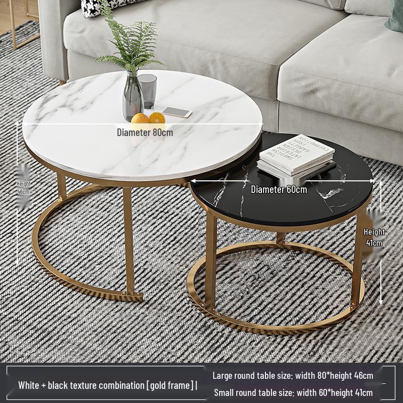 Nordic Minimalist Small Round Coffee Table for Living Room