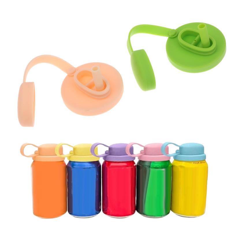 1PCS Soda Can Cover Creative Sealed Silicone Straw Beverage Can Cover Cup Suitable For Canned Beverage Reusable Tank Cover