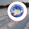 Inflatable Snow Tube Winter Sledding Toy Cartoon Cold Resistant Sled with Handles