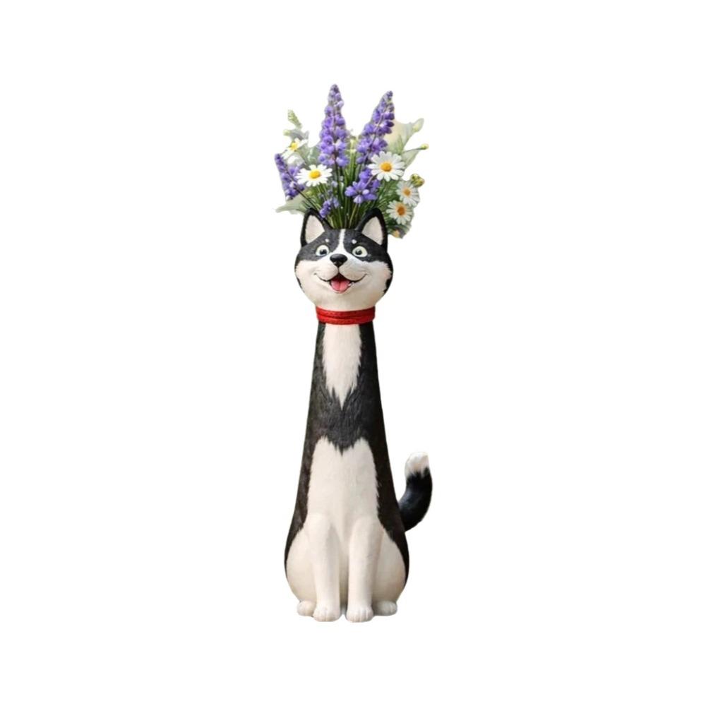 Handmade Dog Flower Vase Cartoon Animal Planter Modern Animal Flower Holder Home Decor