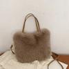 Женская сумка-тоут, сумка-ведро, плюшевый дизайн, женские сумки, мягкие зимние сумки через плечо