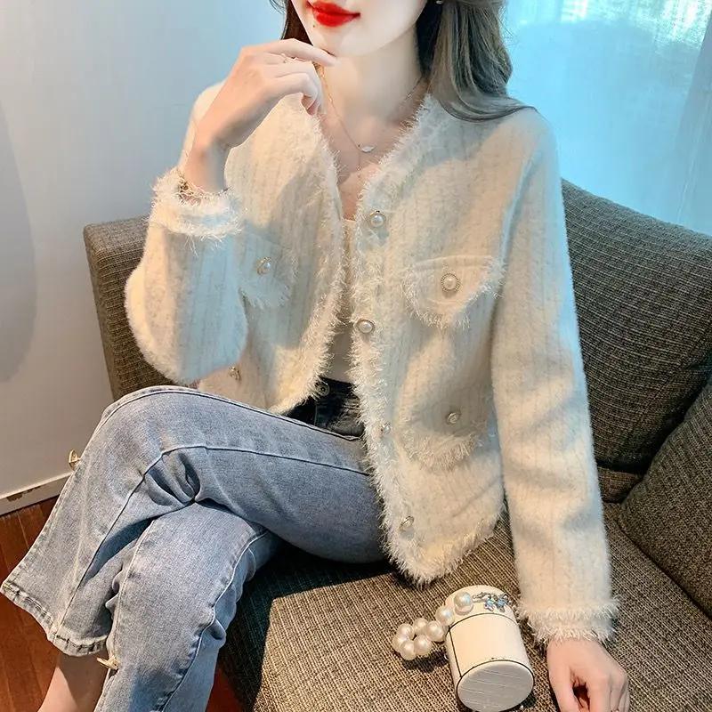 Кардиган из норки премиум-класса, красивый, новый стиль, легкая роскошь, темперамент, пальто знаменитости для женщин с