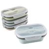 Portable Silicone Food Container Collapsible Bowl Lunch Bento Storage Box Holder