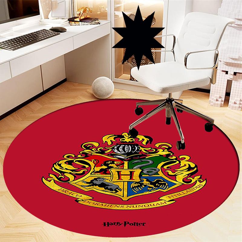 Harry Potter Printed Round Rug Carpet Chair Rug Area Rug Entryway Doormats,for Office Chair Living Room Bedroom Kitchen Room.