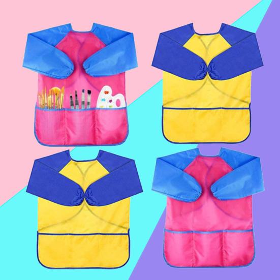 Детский водонепроницаемый художественный фартук Yousheng с длинными рукавами, удобный в использовании универсальный халат для рисования для детей
