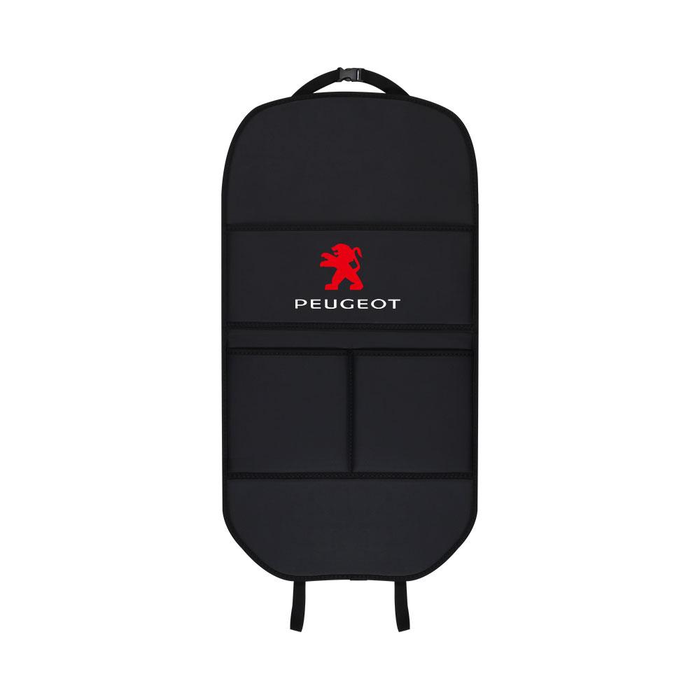 Leather Car Seat Back Storage Bag Chair Anti-Kick Stowing Pocket For Peugeot 3008 5008 208 407 406 307 301 207 2008 508 107 306