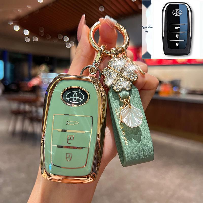 Чехол для ключа Toyota для 23 моделей: Highlander, Camry 8-го поколения, RAV4, CHR - чехол-пряжка для автомобильной сумки Dragon Asia Design