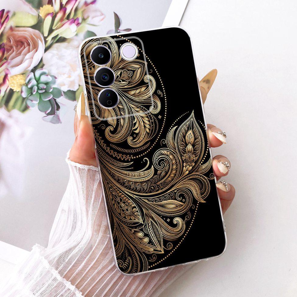 Transparent Cover For Vivo S16e 5G Case V2239A Cute Cat Fashion Butterfly Funny Painted Casing For VivoS16e 5G