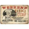 Vintage Tin Sign Dad`s BBQ Yard Outdoor Party Decoration BBQ Zone Metal Sign Plate Retro Barbecue Rules Slogan Decor Accessories